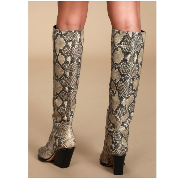 Sexy Dolce Vita Snake Embossed Boots - Picture 6 of 8